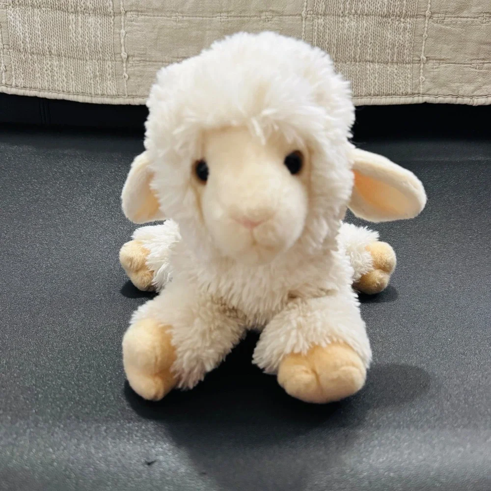 Douglas Cuddle Toys Lamb Sheep‎ Plush Cream White Stuffed Animal 10.5 Inch Long